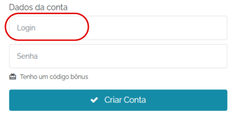 Exemplo de onde encontrar o nome de usuário